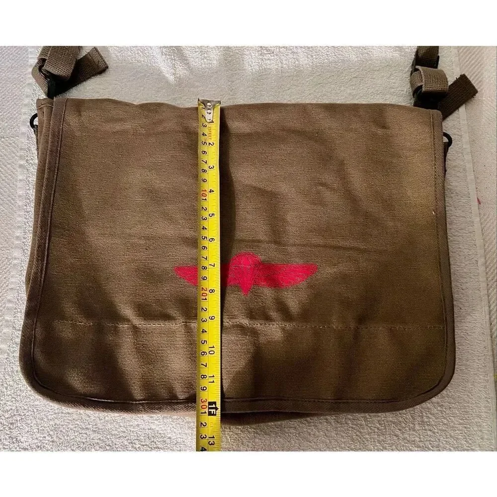 Rothco Israeli Military Paratrooper Emblem Canvas Shoulder Messenger Bag NWOT